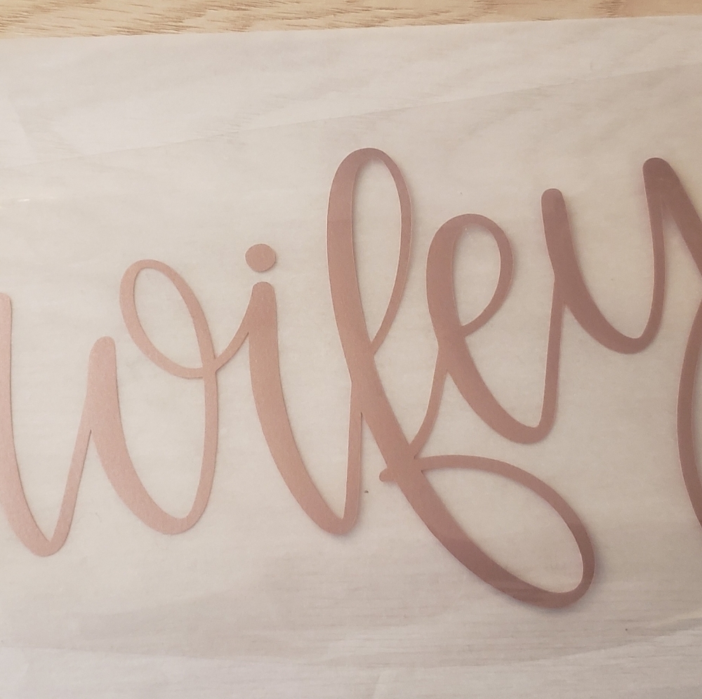 Wifey Iron-On Decal